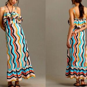 FARM Rio Sleeveless Ruffle Maxi Dress